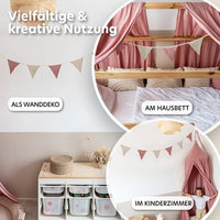 altrosa & hellbeige / wimpel / mit goldapplikation