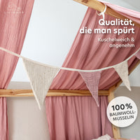 altrosa & hellbeige / wimpel / mit goldapplikation