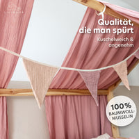beigerosa & altrosa / wimpel / mit goldapplikation