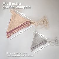 beigerosa & altrosa / wimpel / mit goldapplikation