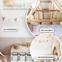 creme & puderrosa / wimpel / mit goldapplikation