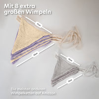 flieder & creme / wimpel / mit goldapplikation