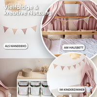 puderrosa & beigerosa / wimpel / mit goldapplikation