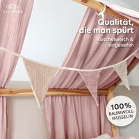 puderrosa & beigerosa / wimpel / mit goldapplikation