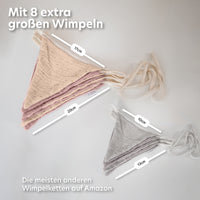 puderrosa & beigerosa / wimpel / mit goldapplikation