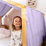 SPARSET: Hausbett Himmel Typ A mit Goldapplikation + Wimpel-/Sternenkette ab