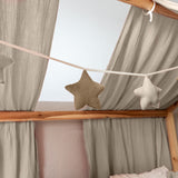 SPARSET: Hausbett Himmel Typ B Betthimmel mit Goldapplikation + Wimpel-/Sternenkette ab