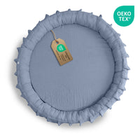 blau / mit Flatter