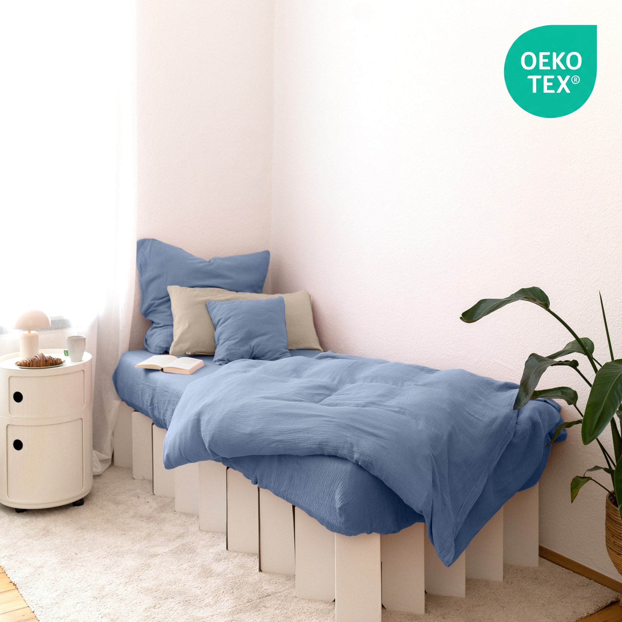 Blau / 1 Kissen 40x80cm