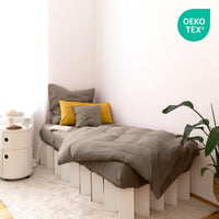 Dunkelbeige / 1 Kissen 40x80cm