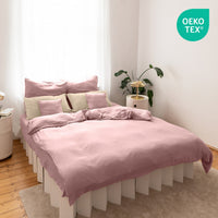 Puderrosa / 135x200cm + 1 Kissen 80x80cm 155x220cm + 1 Kissen 80x80cm 200x200cm + 2x Kissen 80x80cm 200x220cm + 2x Kissen 80x80cm 220x240cm + 2x Kissen 80x80cm