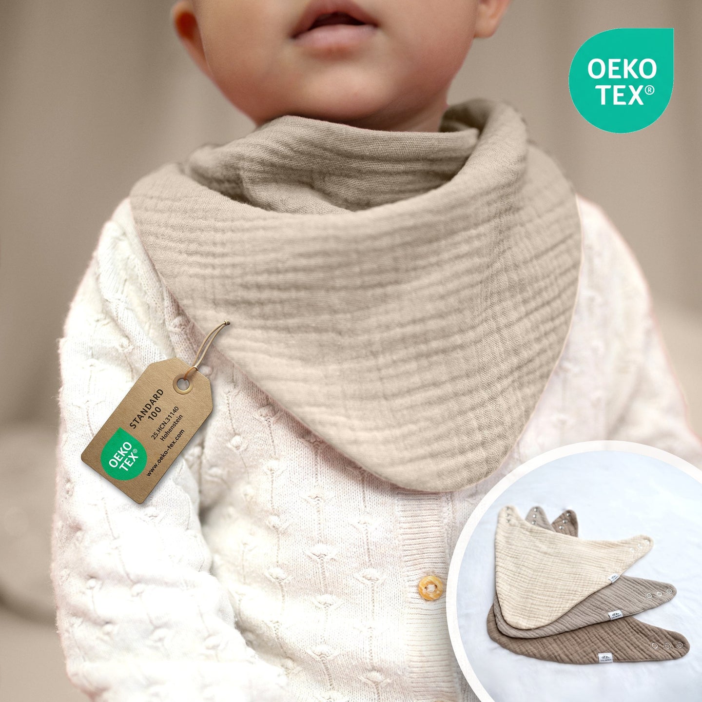 Hellbeige & Creme & Dunkelbeige / Baby