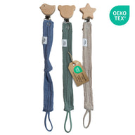 Hellbeige & Blau & Eukalyptus / ohne Gold
