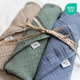Hellbeige & Blau & Eukalyptus
